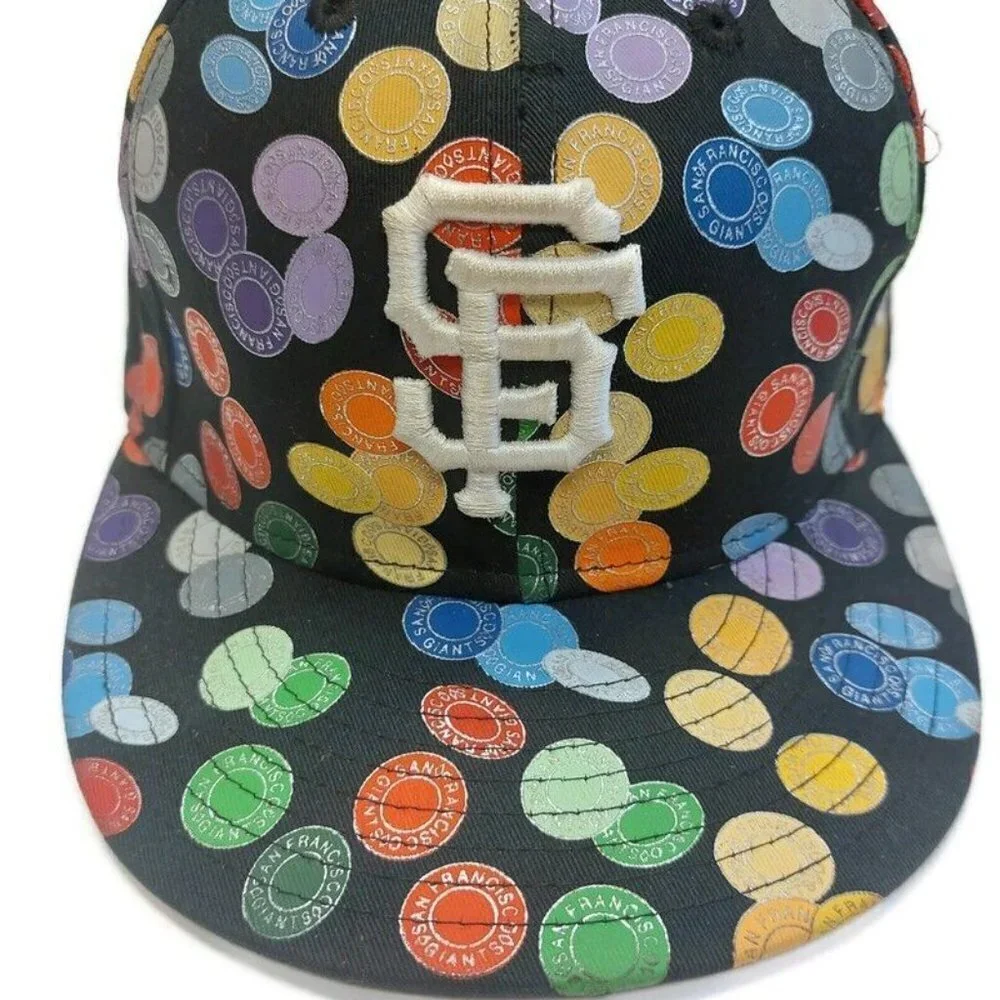 59Fifty Size 7 5/8 New Era San Francisco Giants Fitted Hat Cap Allover Print - Picture 2 of 9
